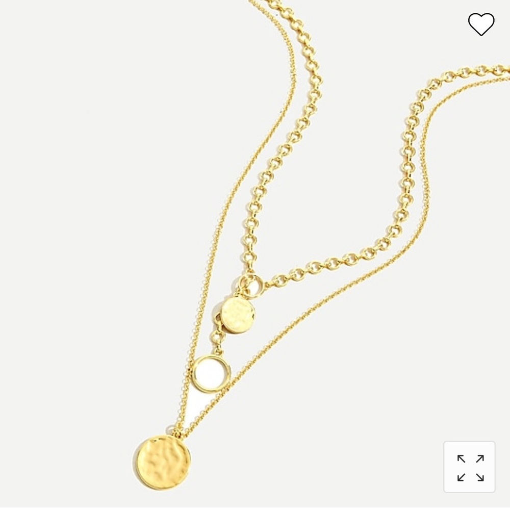 J.Crew Layered Gold Coin Necklace